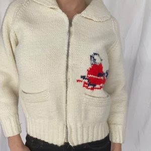 Vintage handmaid cute wintery sweater